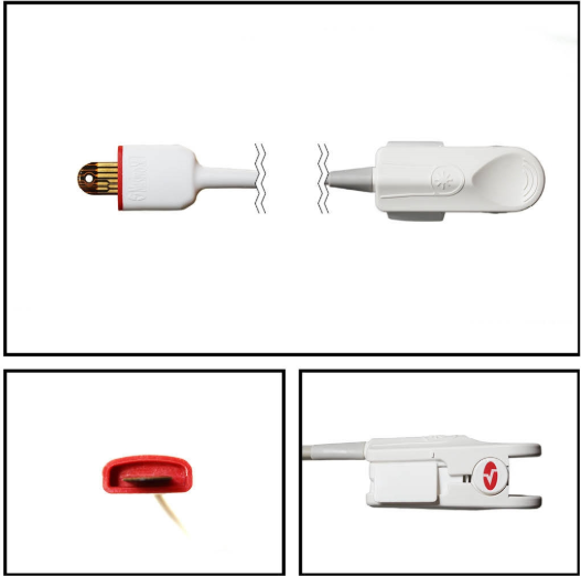Masimo SET 1269 LNOP DCI Adult Hard Shell Finger SpO2 Sensor LNOP F-Tab Connector 3FT/1M Cable