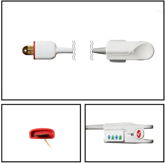 Masimo SET 1276 LNOP DCIP Pediatric Hard Shell Finger SpO2 Sensor LNOP F-Tab Connector 3FT/1M Cable