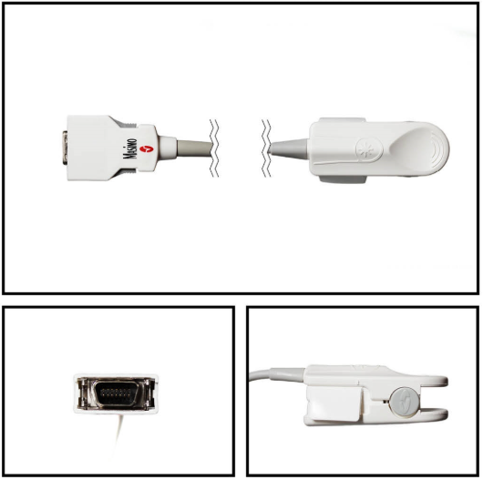 Masimo SET 1396 DCSC Adult Hard Shell Finger SpO2 Sensor LNC 14 Pin Connector 3FT/1M Cable