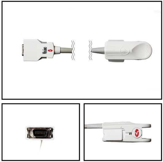 Hard Shell Spo2 Sensor Masimo SET 1969 DC-12 Adult Hard Shell Finger SpO2 Sensor LNC 14 Pin C ...