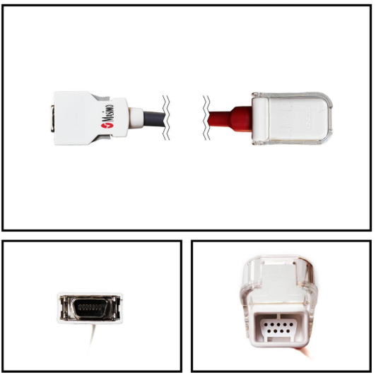 Masimo SET 2017 LNC-4 4FT/1.2M SpO2 Patient Extension Adapter Cable LNCS 9 Pin to LNC 14 Pin Connector