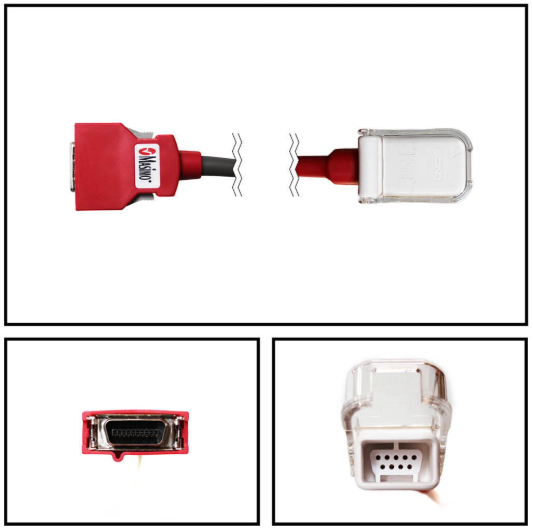 Masimo SET 2057 Red LNC-14 14FT/4.25M SpO2 Patient Extension Adapter Cable LNCS 9 Pin to Red 20 Pin Connector