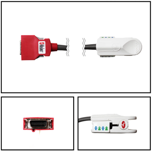 Masimo SET 2257 Red DCIP-dc12 Pediatric Hard Shell Finger SpO2 Sensor Red 20 Pin Connector 12FT/3.65M Cable
