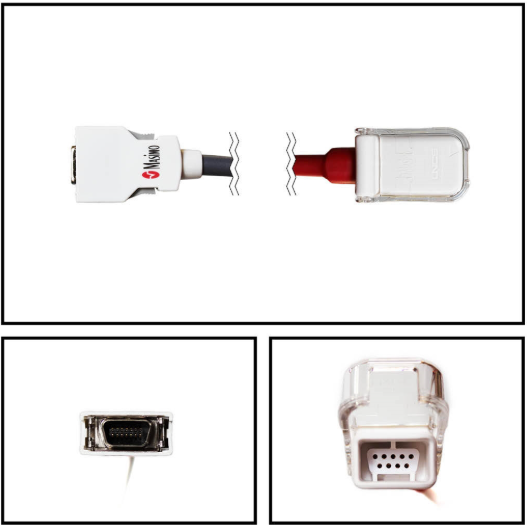 Masimo SET 2364 LNC-1 6IN/15CM SpO2 Patient Extension Adapter Cable LNCS 9 Pin to LNC 14 Pin Connector