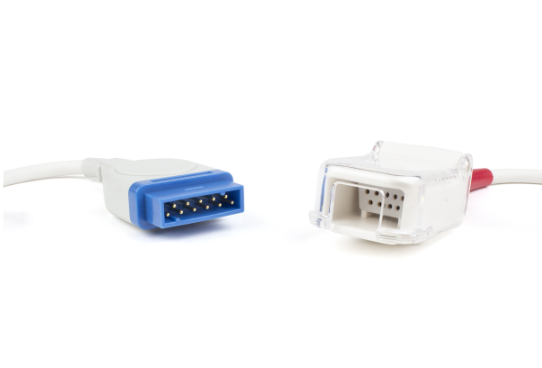 Masimo SET to 2430 LNC-4-GE 4FT/1.2M SpO2 Patient Extension Adapter Cable LNCS 9 Pin to GE 11 Pin Connector
