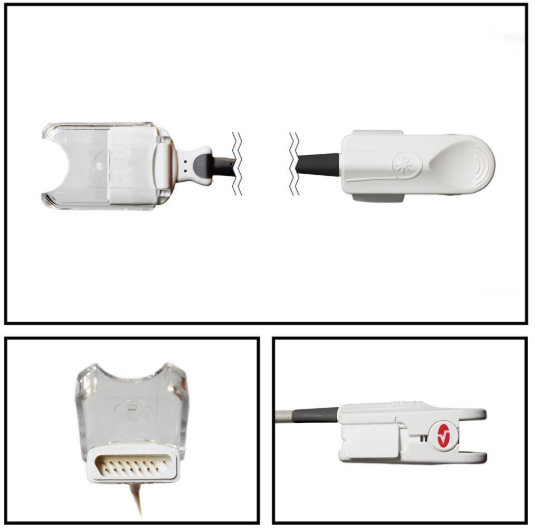 Masimo SET 2501 M-LNCS DCI Adult Hard Shell Finger SpO2 Sensor M-LNCS 15 Pin Connector 3FT/1M Cable