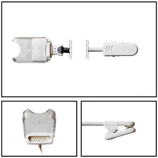 Masimo SET 2503 M-LNCS TC-I Ear Tip-Clip SpO2 Sensor M-LNCS 15 Pin Connector 3FT/1M Cable