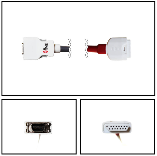 Masimo SET 2525 M-LNC-10 10FT/3M SpO2 Patient Extension Adapter Cable M-LNCS 15 Pin to LNC 14 Pin Connector