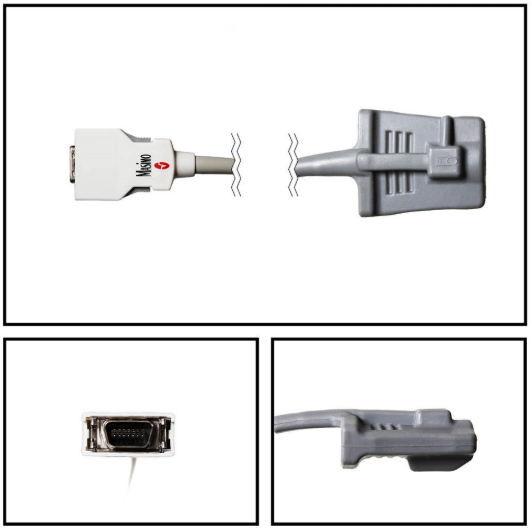 Masimo SET 2651 DBI-dc3 Adult Soft Shell Finger SpO2 Sensor LNC 14 Pin Connector 3FT/1M Cable