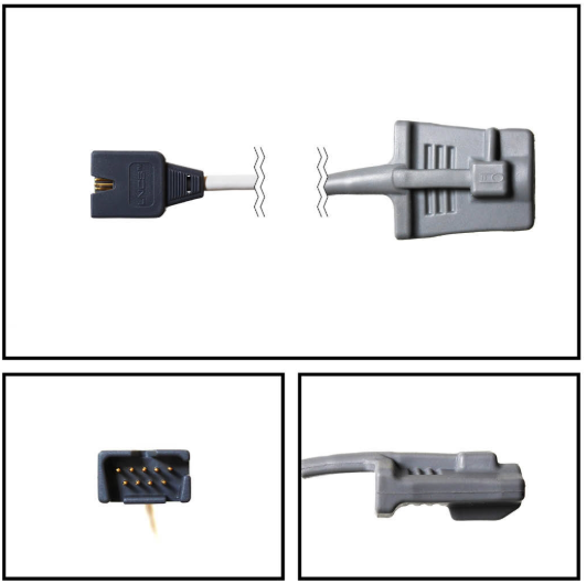 Masimo SET 2653 LNCS DBI Adult Soft Shell Finger SpO2 Sensor LNCS 9 Pin Connector 3FT/1M Cable