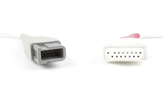 Masimo SET 2714 M-LNC-SL-10 10FT/3M SpO2 Patient Extension Adapter Cable M-LNCS 15 Pin to Spacelabs TruLink 10 Pin Connector