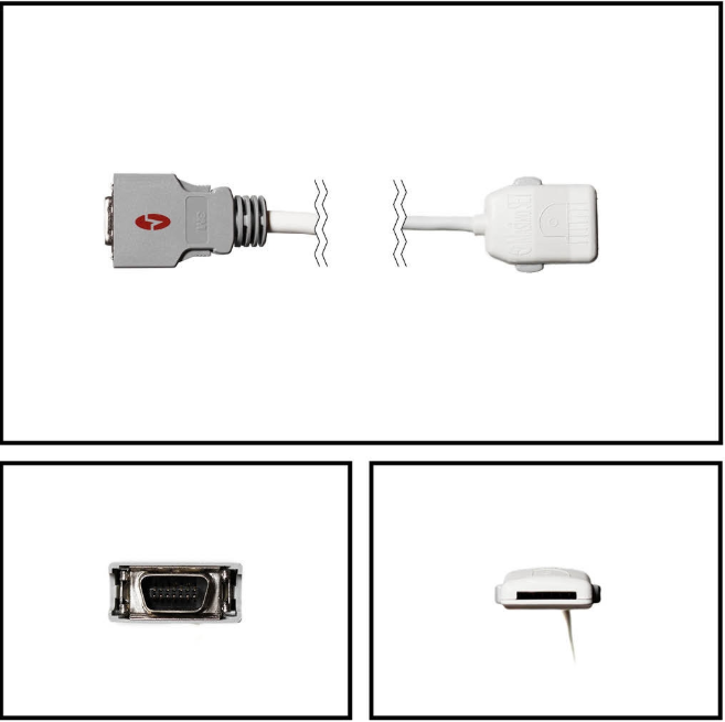Masimo SET 1005 PC08 8FT/2.4M SpO2 Patient Extension Adapter Cable LNOP F-Tab to LNC 14 Pin Connector